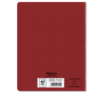 Cahier Conquerant recycle agrafe 170x220 96p seyes polypro rouge