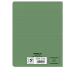 Cahier Conquerant recycle agrafe 170x220 96p seyes polypro vert