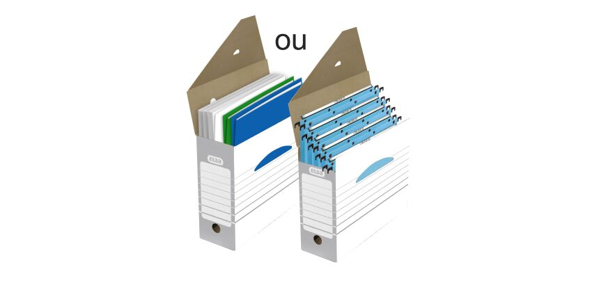 Pack 20 boites d'archivage Elba d10 automatique assorti