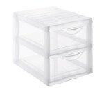 Module de rangement sundis a4 2 tiroirs pp transparent