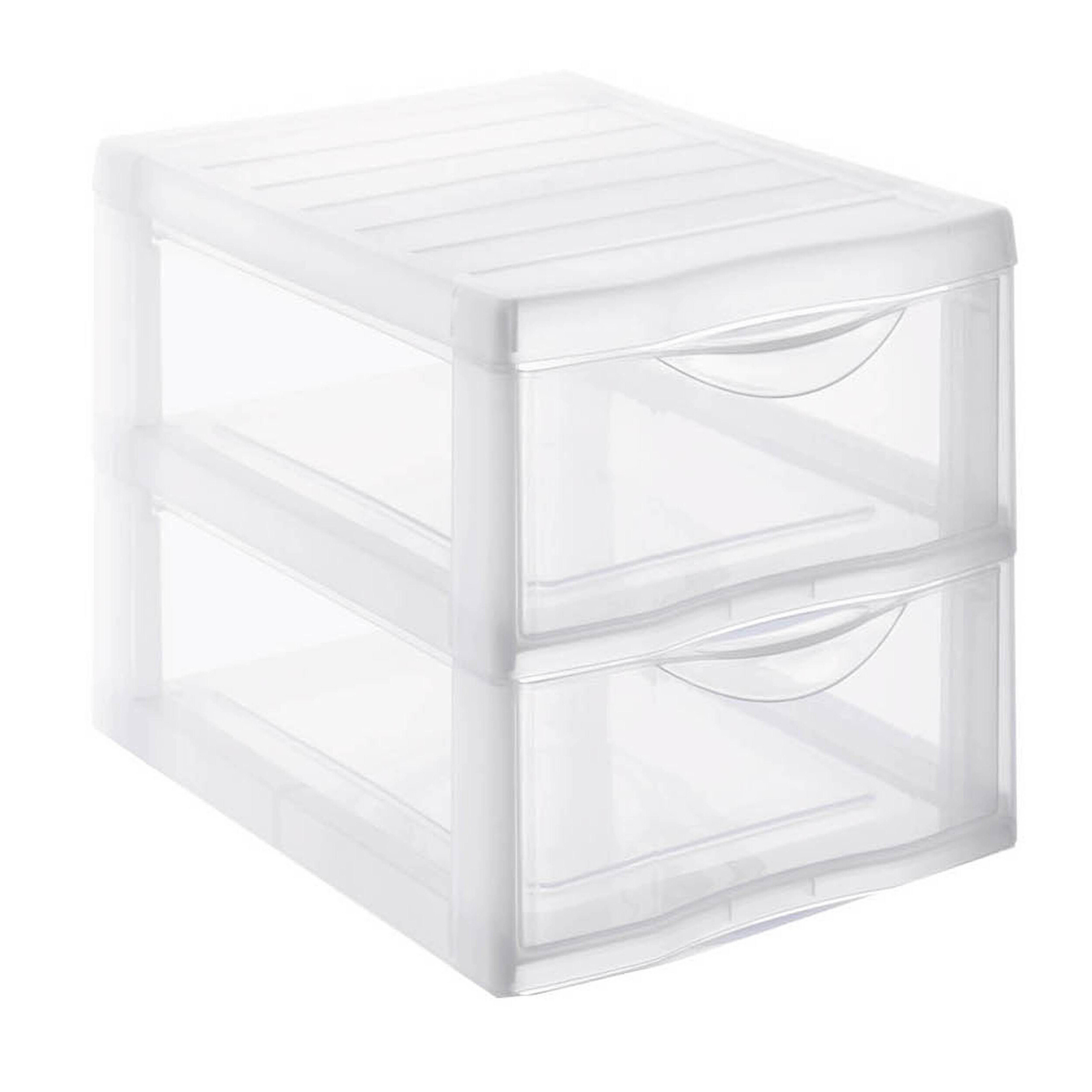 Module de rangement sundis a4 2 tiroirs pp transparent