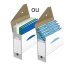 Pack 20 Boites D'Archivage Elba D20 Automatique Gris Pacx20