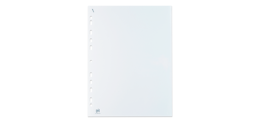 50 Pochette Perforee Oxford Quickin Sach A4 PP50 Lisse Incolore Pav