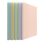 Protege-Docs Spiral Oxford School Life A5 40 Poch PP Opaque Assorti Pastel Pav