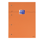 Lot De 3 Blocs Orange Oxford Agrafes Cote 4 Trous 225X297160P Optik P. Seyes+Tag