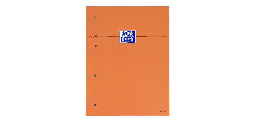 Lot De 3 Blocs Orange Oxford Agrafes Cote 4 Trous 225X297160P Optik P. Seyes+Tag