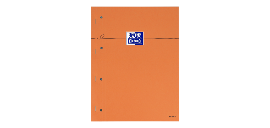 Lot De 3 Blocs Orange Oxford Agrafes Cote 4 Trous 225X297160P Optik P. Seyes+Tag