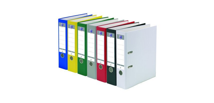Classeur A Levier Oxford SmartA4 Dos 80Mm 2 Anneaux PP/Pap Assorti