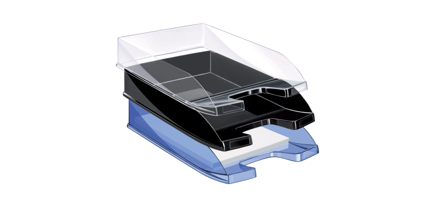 Corbeille A Courrier Oxford Polypro Assorti Opaque Et Translucide