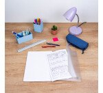 Cahier a rabat Conquerant classique agrafe 240x320 96p 90g q5/5 polypro incolore