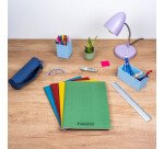 Cahier Conquerant recycle agrafe 170x220 96p seyes polypro vert