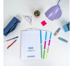 Cahier 2 Sections Conquerant Classique Agrafe 240X320 96P 90G Seyes Polypro Incolore