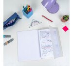 Cahier a rabat Conquerant classique agrafe 240x320 96p 90g q5/5 polypro incolore