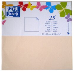 Carte de visite Oxford 155x155 x25 beige
