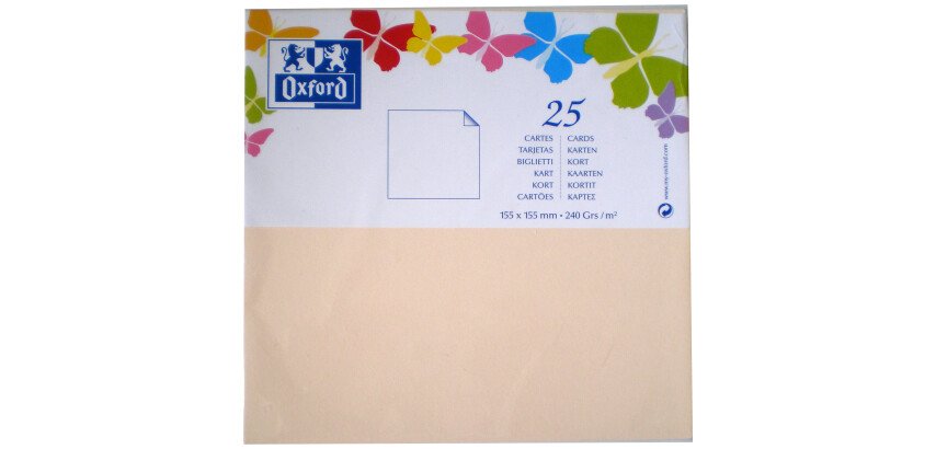 Carte de visite Oxford 155x155 x25 beige