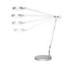 Lampe de bureau Led Unilux senza2 gris métal/chrome prise Europe