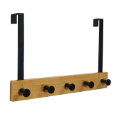 Patere de porte karako bamboo noir