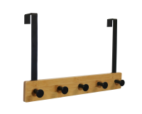 Patere de porte karako bamboo noir