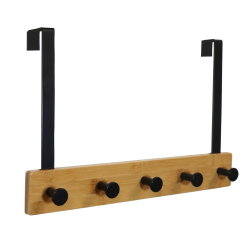 Patere de porte karako bamboo noir