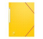 Chemise 3 rabats Oxford boston a4 avec élastique couverture carte jaune