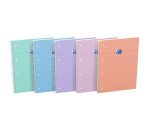 Cahier Oxford smart spirale 4 trous 230x297 160p optik p. seyes assorti pastel