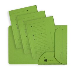 Lot de 25 sous dossier Oxford ultimate 2rabats a4 kraft vert