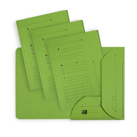 Lot de 25 sous dossier Oxford ultimate 2rabats a4 kraft vert