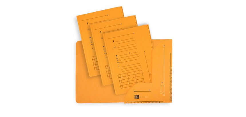 Lot de 25 sous dossier Oxford ultimate 2rabats a4 kraft jaune