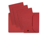 Lot de 25 sous dossier Oxford ultimate 2rabats a4 kraft rouge