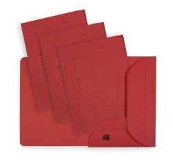 Lot de 25 sous dossier Oxford ultimate 2rabats a4 kraft rouge