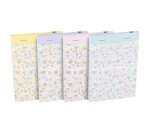 Bloc-notes Oxford flowers A6 ligné 6 mm 160 pages agrafées couverture carte coloris assortis