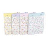 Bloc-notes Oxford flowers A6 ligné 6 mm 160 pages agrafées couverture carte coloris assortis