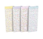 Bloc-notes Oxford shoPPing Flowers 7,4x21cm ligné 6mm 160 pages agrafées couverture carte coloris assortis
