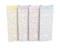 Bloc-notes Oxford shopping flowers 7,4x21cm ligné 6mm 160 pages agrafées couverture carte coloris assortis