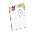 Lot de 20 enveloppes Oxford 90x140   gommee patte pointue de visite blanc