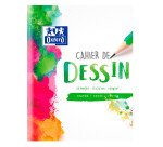 Cahier Oxford dessin 17x22cm réglure unie blanche 32 pages agrafées couverture carte colorée