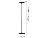 Lampadaire led Unilux varialux noir métal prise europe