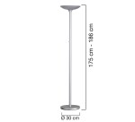 Lampadaire led Unilux varialux gris métal prise europe