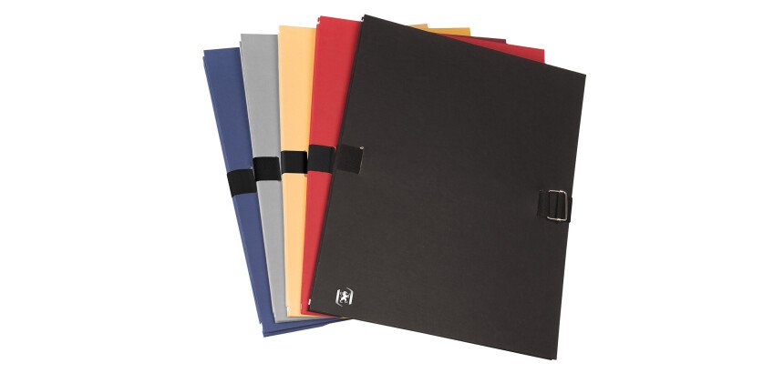 Chemise a sangle ext b bloc Oxford 24x32 papier toile assorti