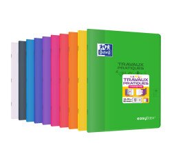 Cahier de travaux pratiques Easybook Oxford agrafe 240x320 80pages seyes/uni assorti