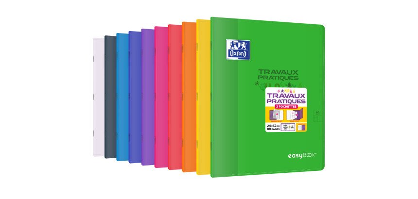 Cahier de travaux pratiques Easybook Oxford agrafe 240x320 80pages seyes/uni assorti