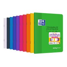 Cahier de travaux pratiques easybook Oxford agrafe 170x220 80pages seyes/uni assorti