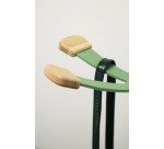 Portemanteau aurora blanc avec pateres et socle blanc / vert