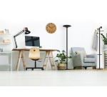 Lampadaire baly bamboo Unilux led prise europe noir