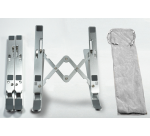 Support pc portable pliable ergo travel Unilux  gris métal