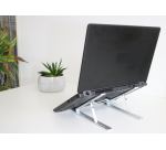 Support pc portable pliable ergo travel Unilux  gris métal