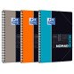 Cahier Oxford etudiants nomadbook b5 grands carreaux seyès 160 pages reliure spirale couverture polypro coloris assortis