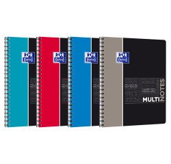 Multinotes Oxford Etudiant Integrale 4 Trous 245X310 160P Optik P. Q5/5+Tag Polypro Assorti