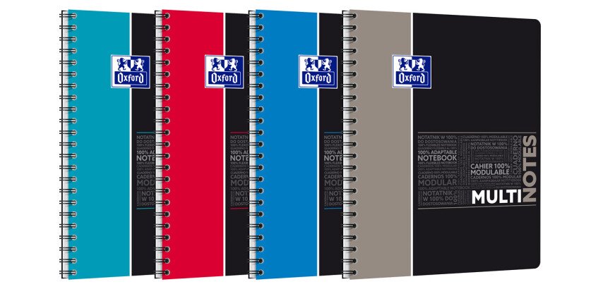 Multinotes Oxford Etudiant Integrale 4 Trous 245X310 160P Optik P. Q5/5+Tag Polypro Assorti