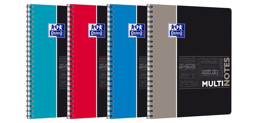 Multinotes Oxford Etudiant Integrale 4 Trous 245X310 160P Optik P. Q5/5+Tag Polypro Assorti